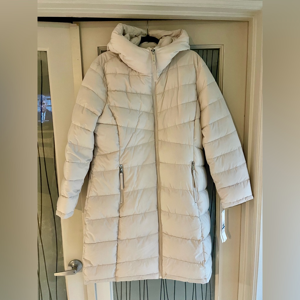 Calvin Klein Women's Ivory Puffer Jacket. Xl. Nwt